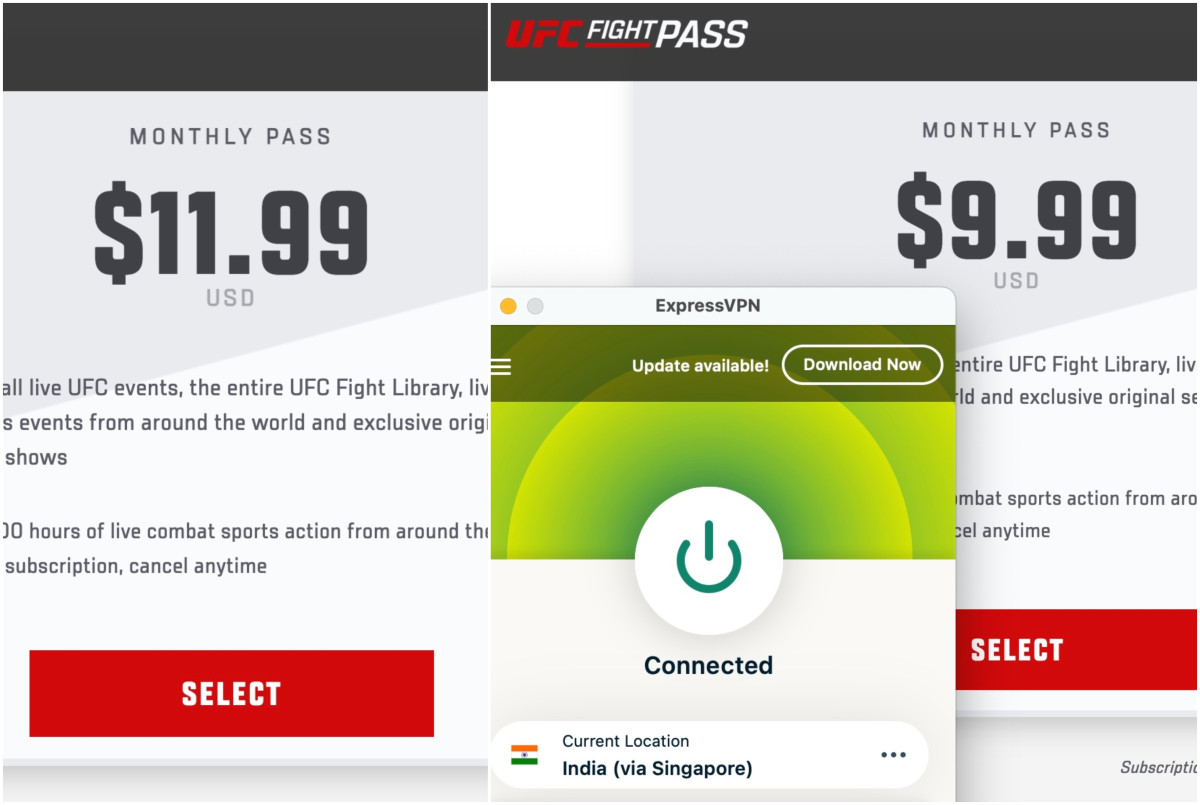A VPN connection can get better deals for UFC PPV