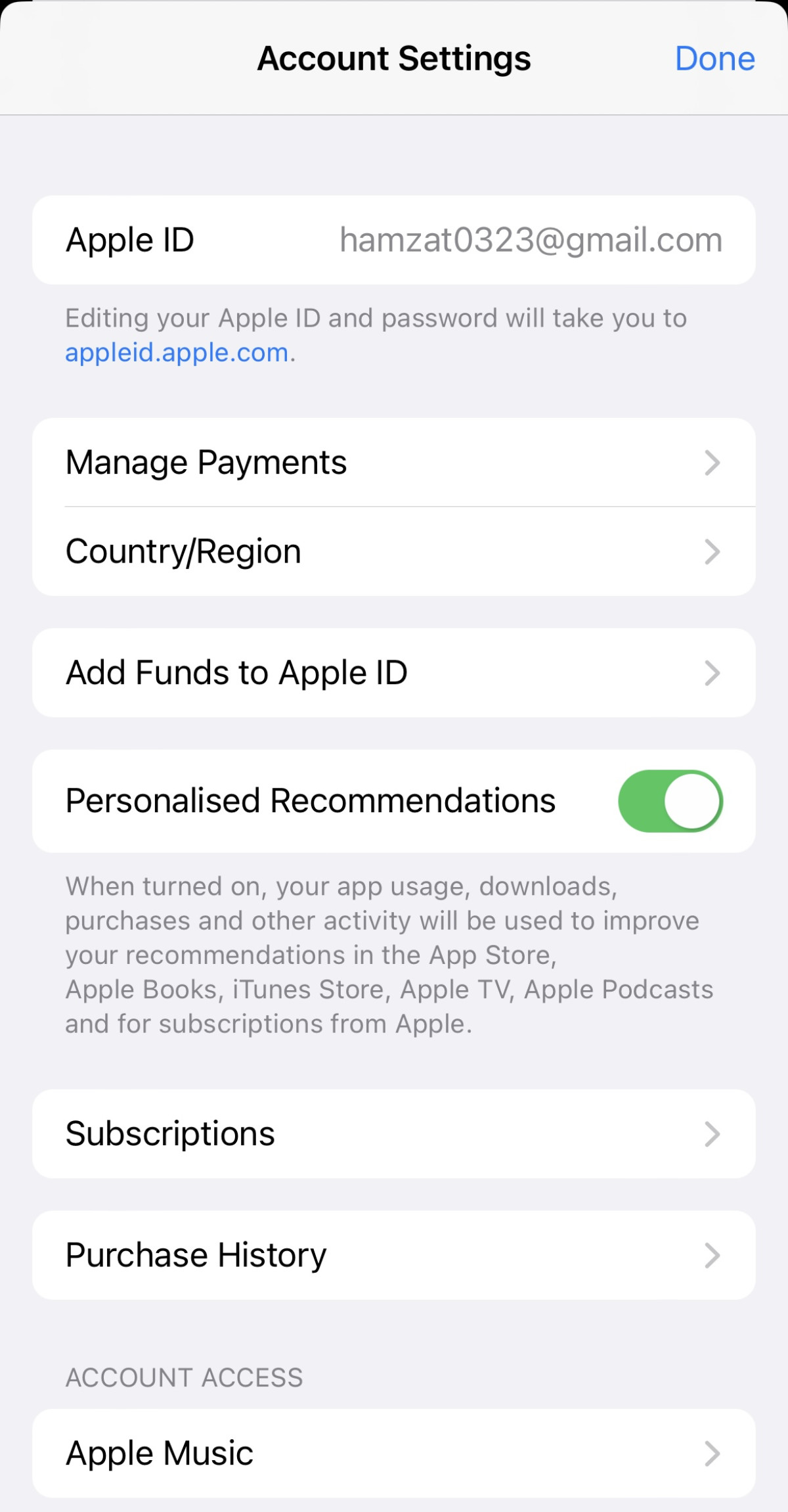 Changing country on iPhone app store