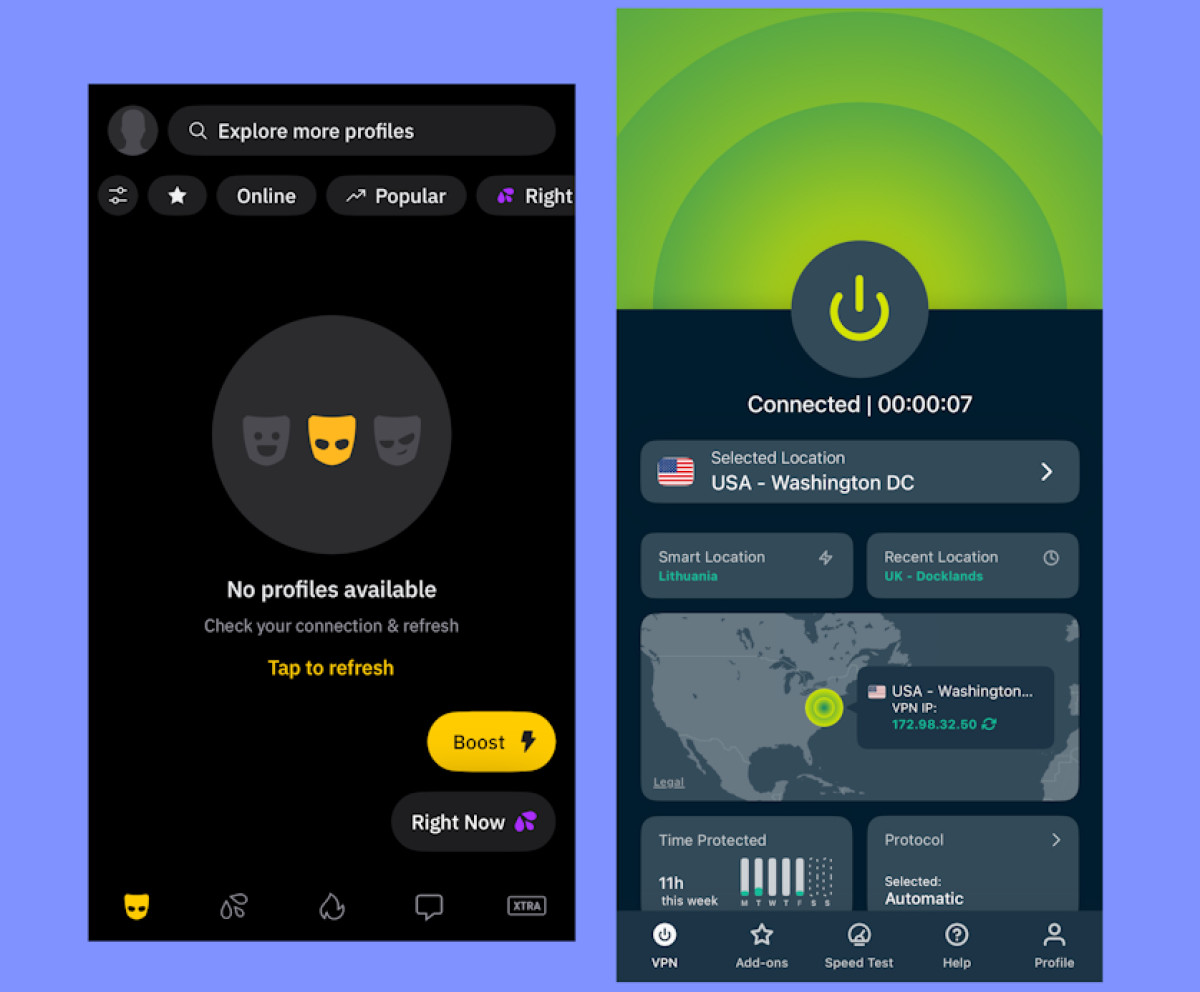 ExpressVPN bypassed Grindr age verification