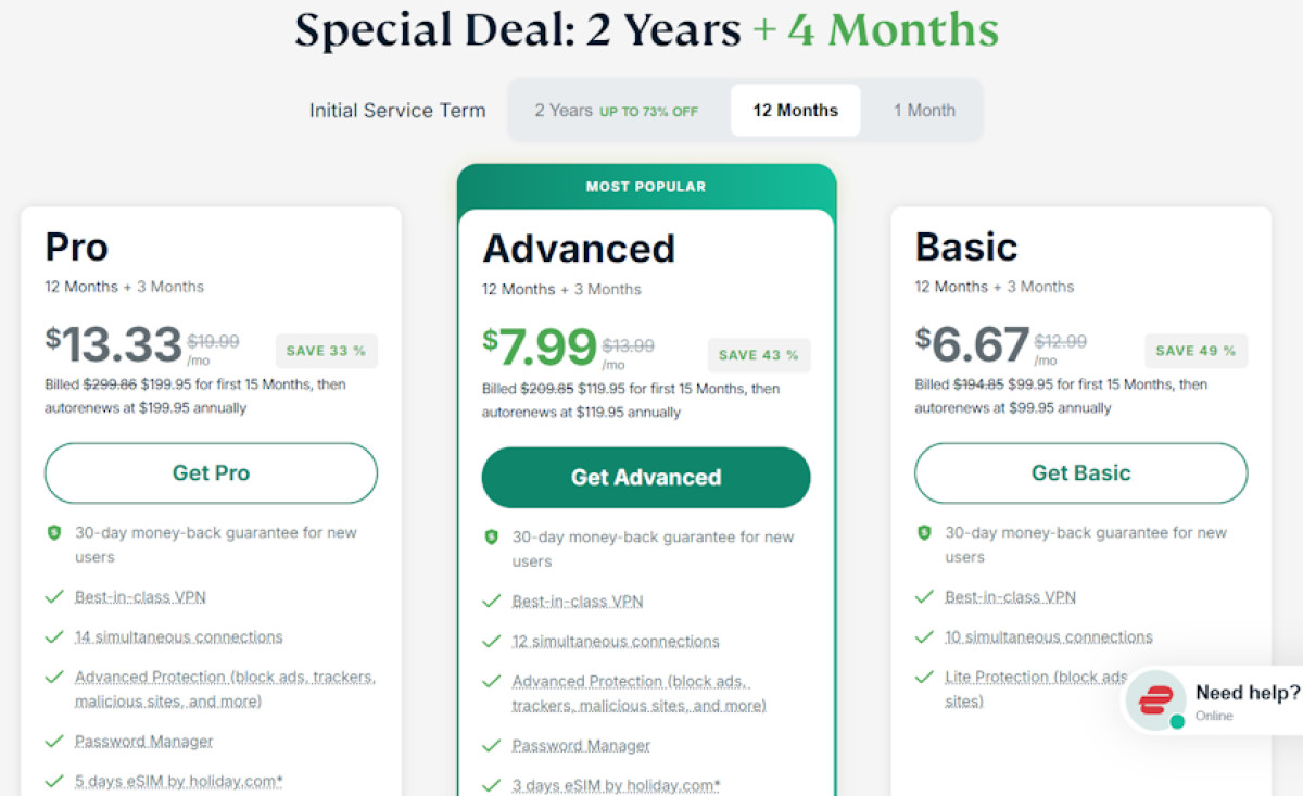 ExpressVPN pricing and plans