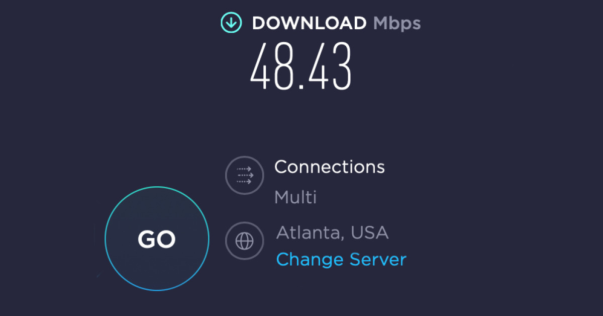 ExpressVPN speed test