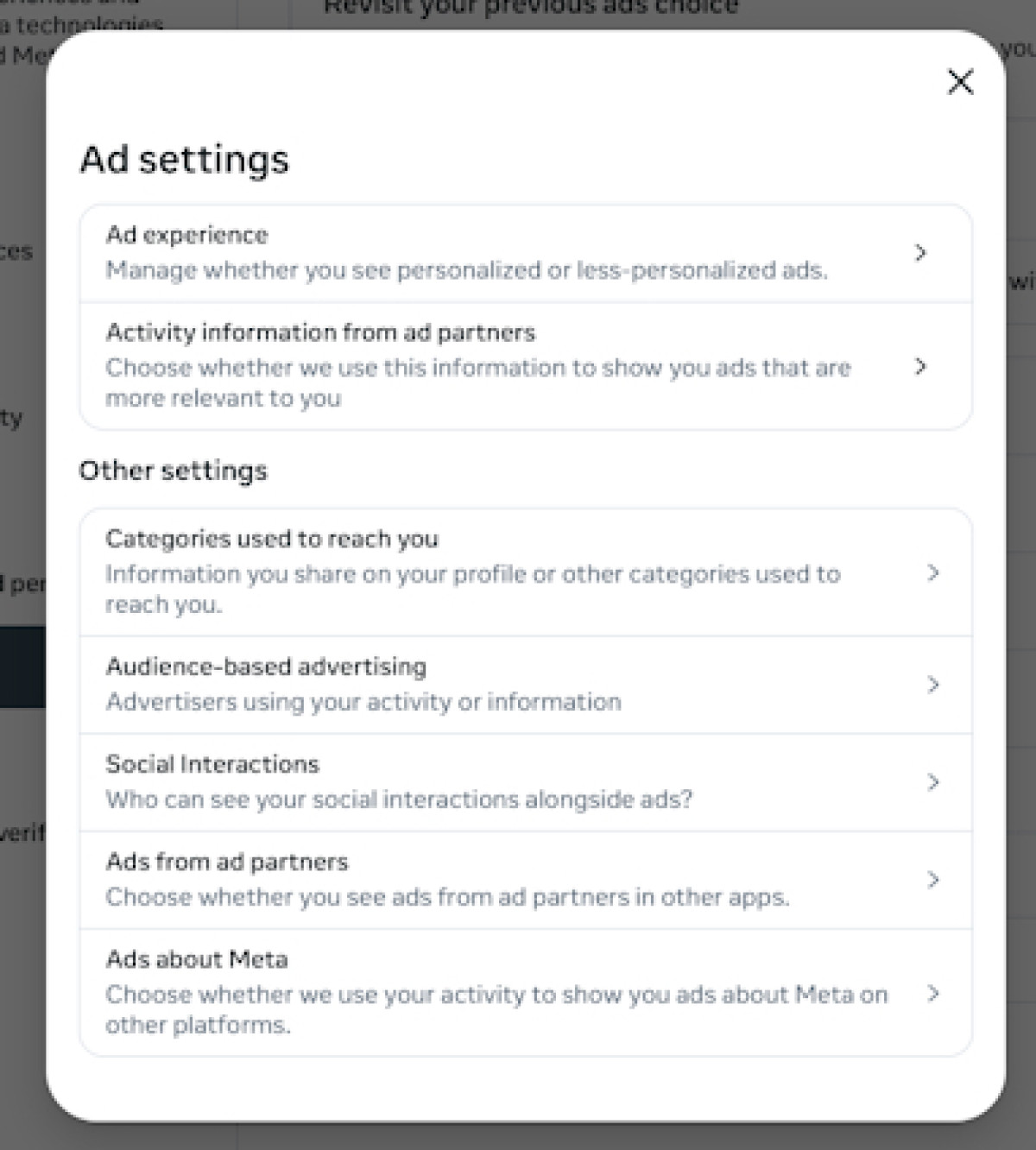 Ad setting from data prtner