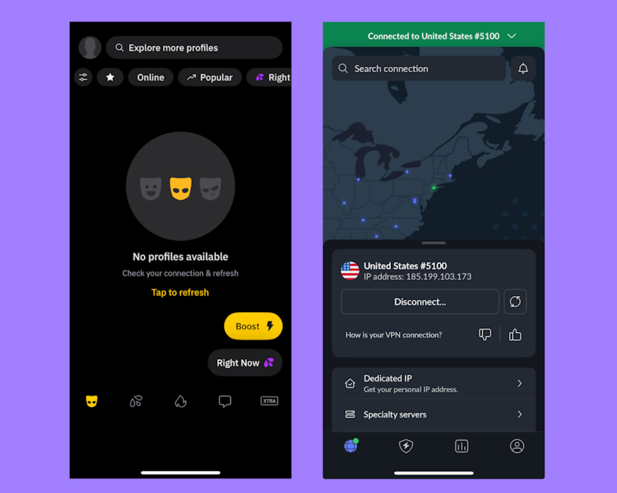 NordVPN bypassed Grindr age verification