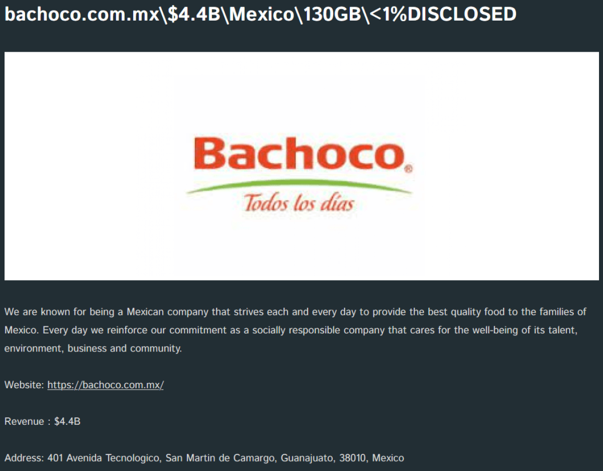 details about bachoco on cactus' website