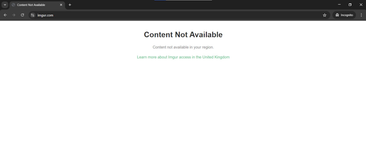 Imgur blocked message