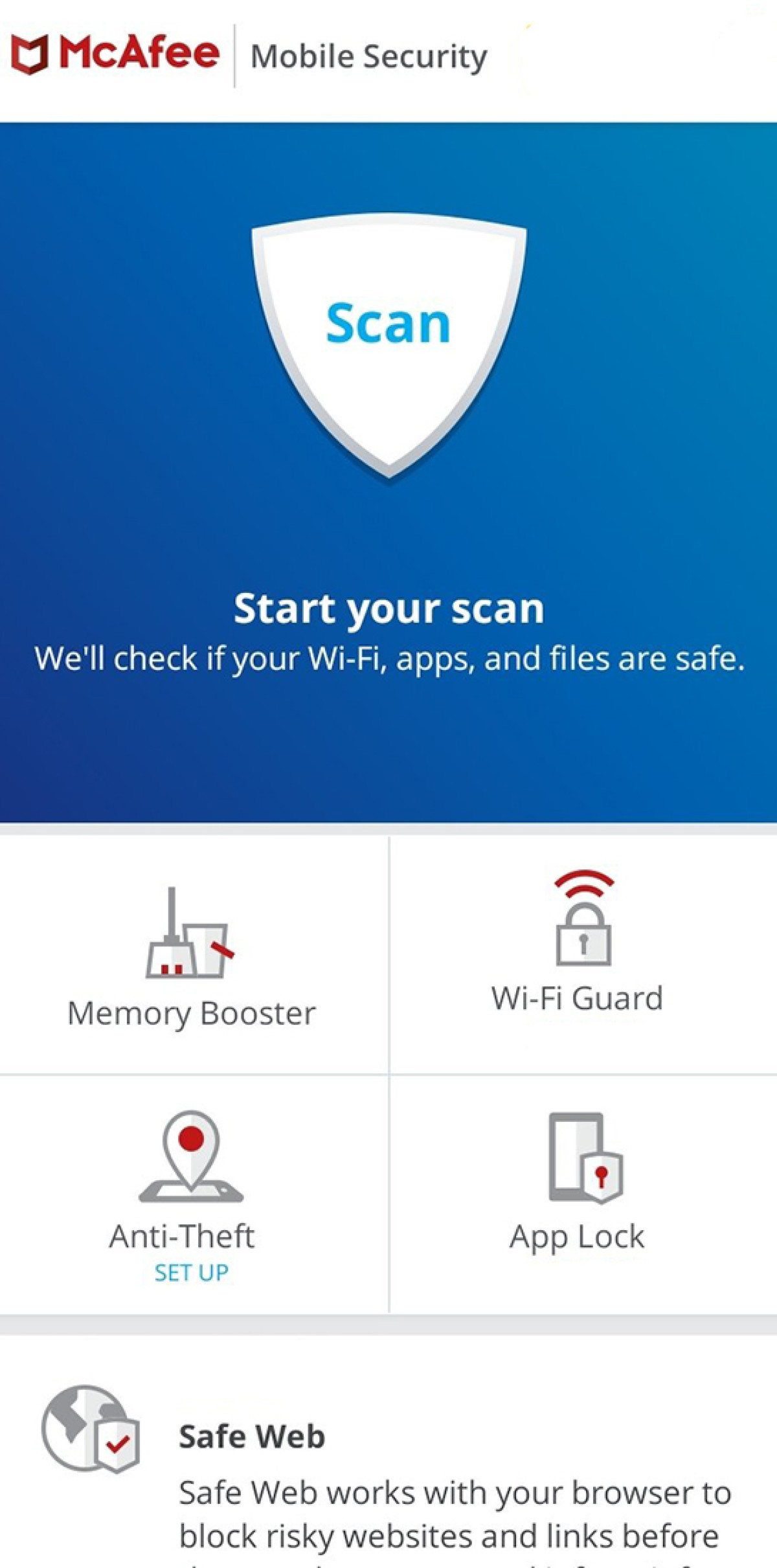 McAfee mobile security for Chromebook