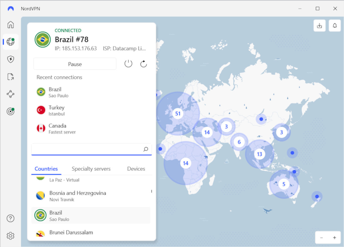 Connecting to NordVPN server
