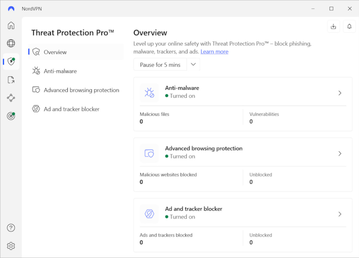 NordVPN threat protection