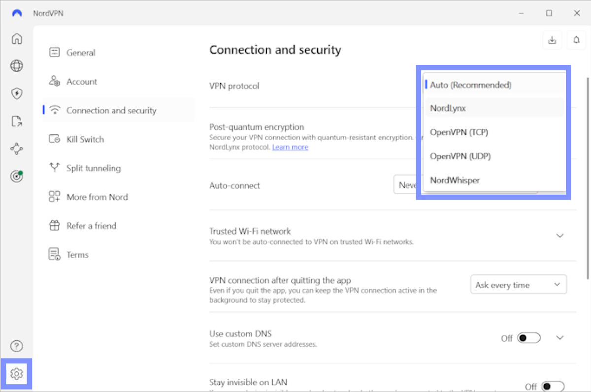 NordVPN protocols