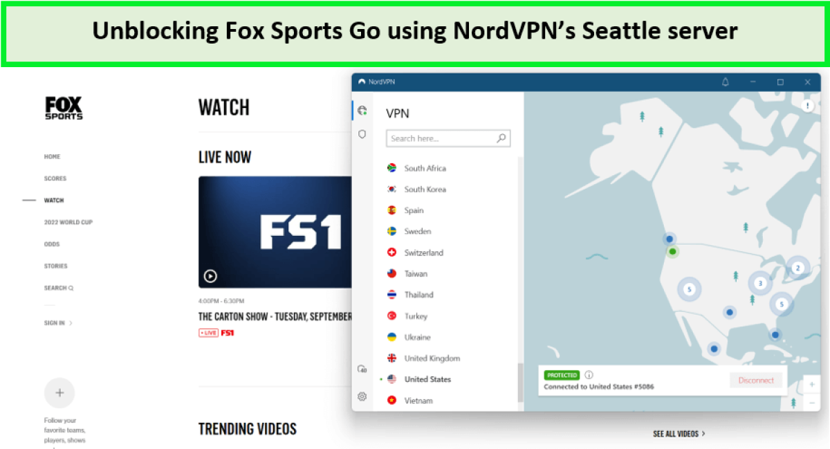 unblock fox sports with nordvpn