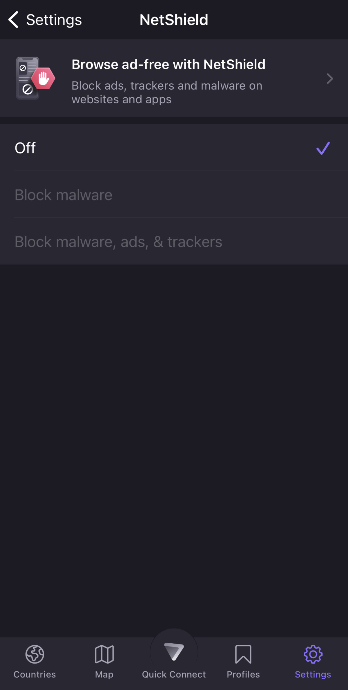 Proton's VPN Netshield Ad-blocker iOS app