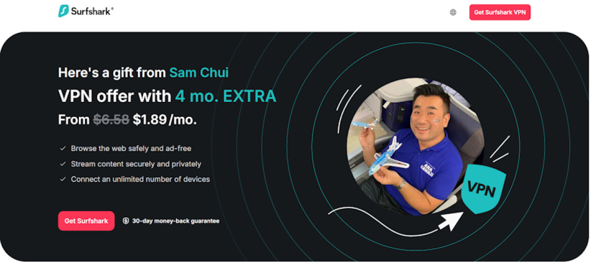 Sam Chui Surfshark VPN code