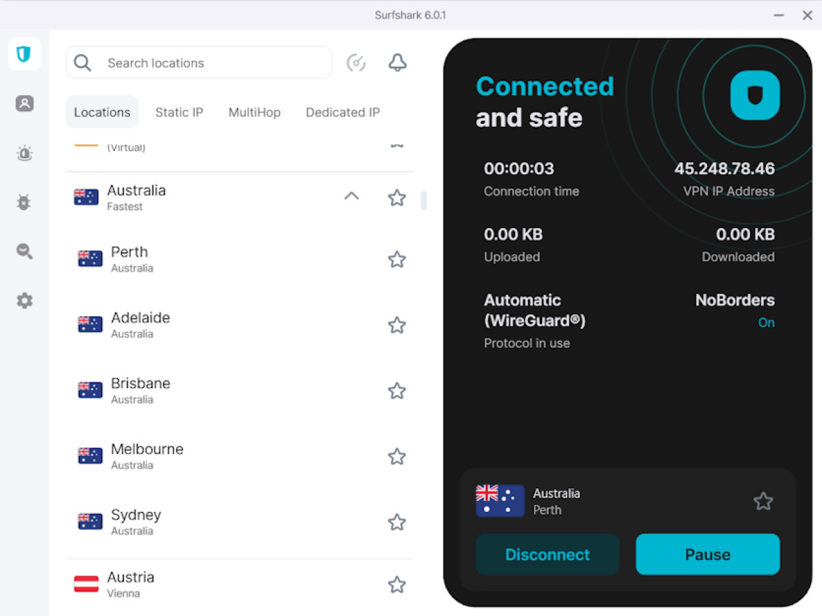 Surfshark's australian servers for sportsbet