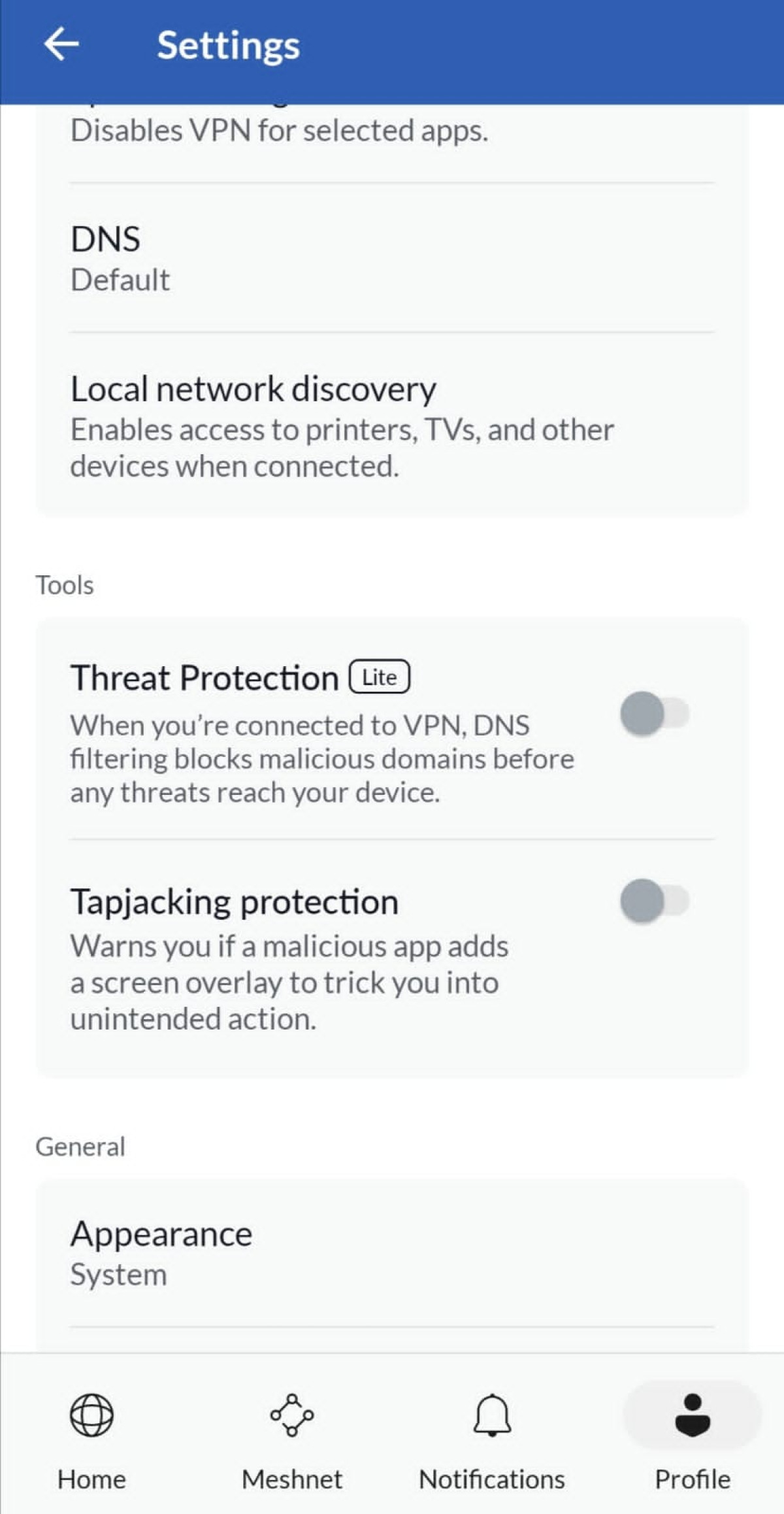 threat protection lite on android