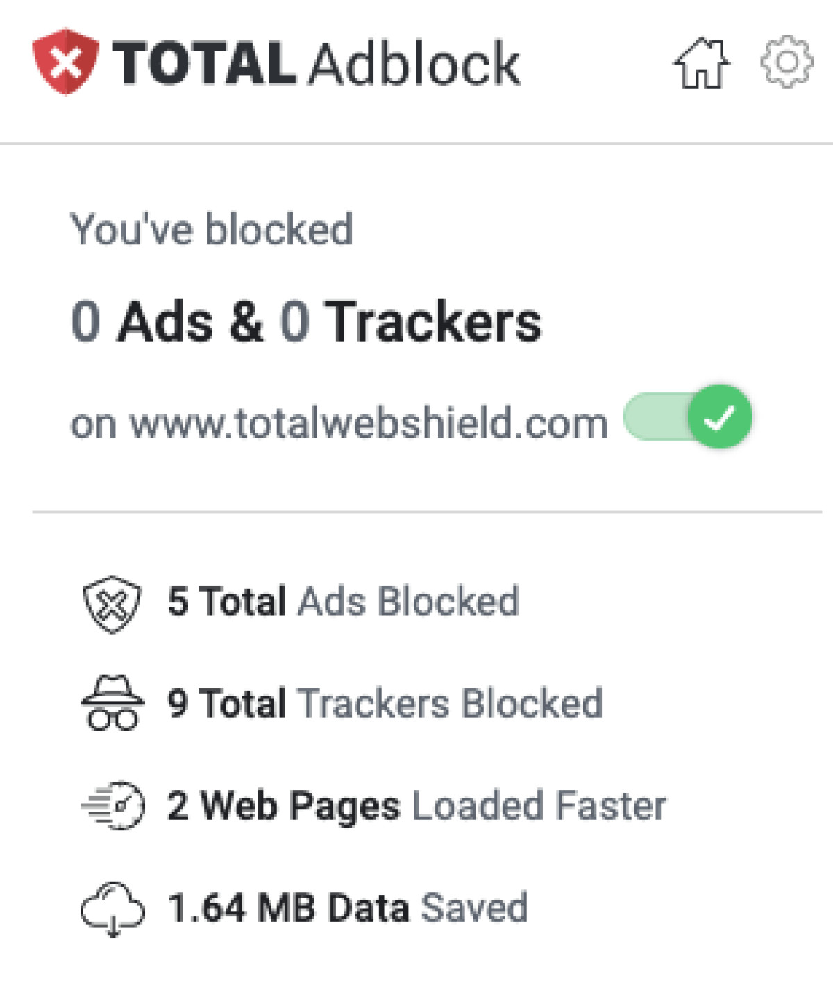 Total adblock's extension for chrome