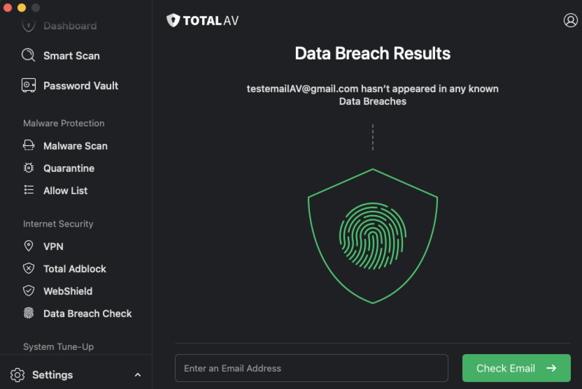 TotalAV data breach check
