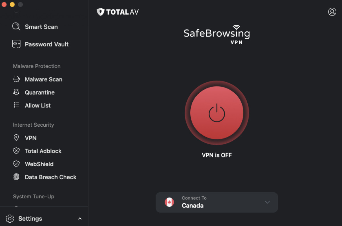 TotalAV safe browsing VPN