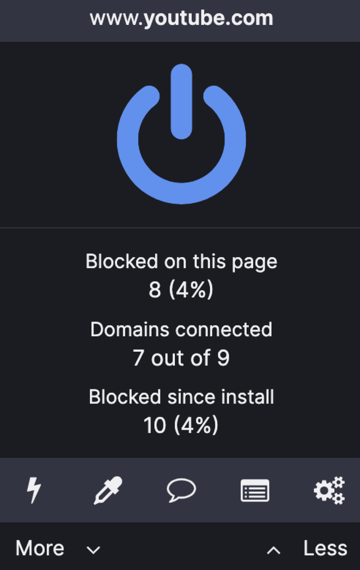 ublock origin ad blocker user interface