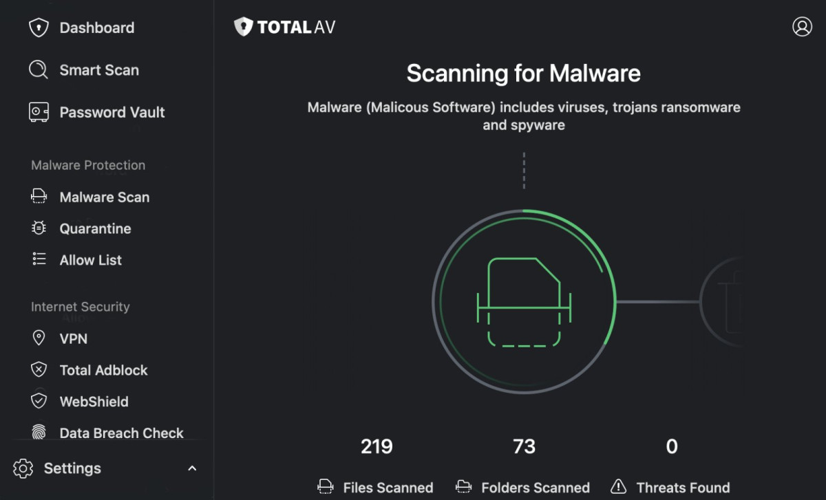 using totalav to remove yahoo search virus
