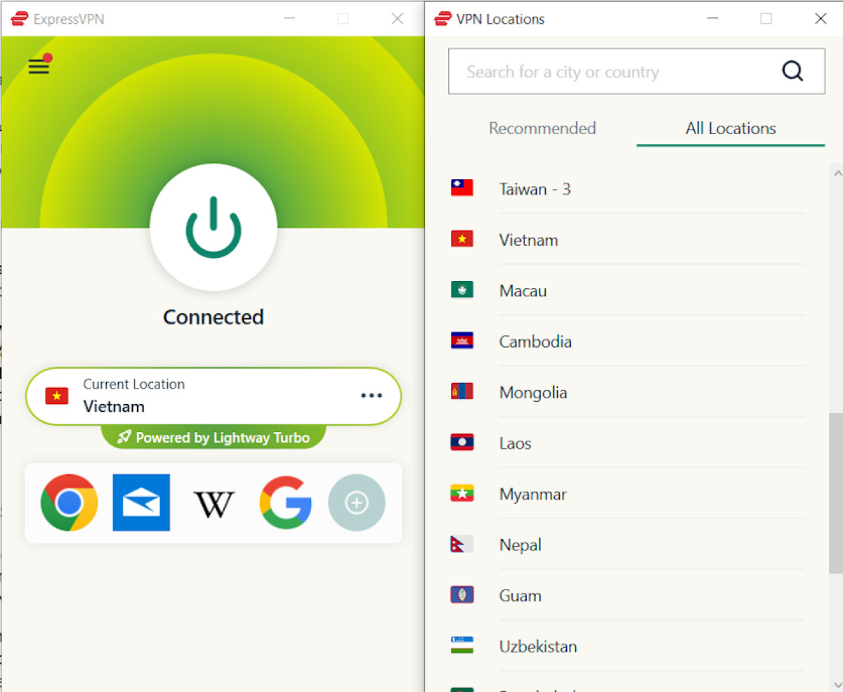 ExpressVPN Vietnam server