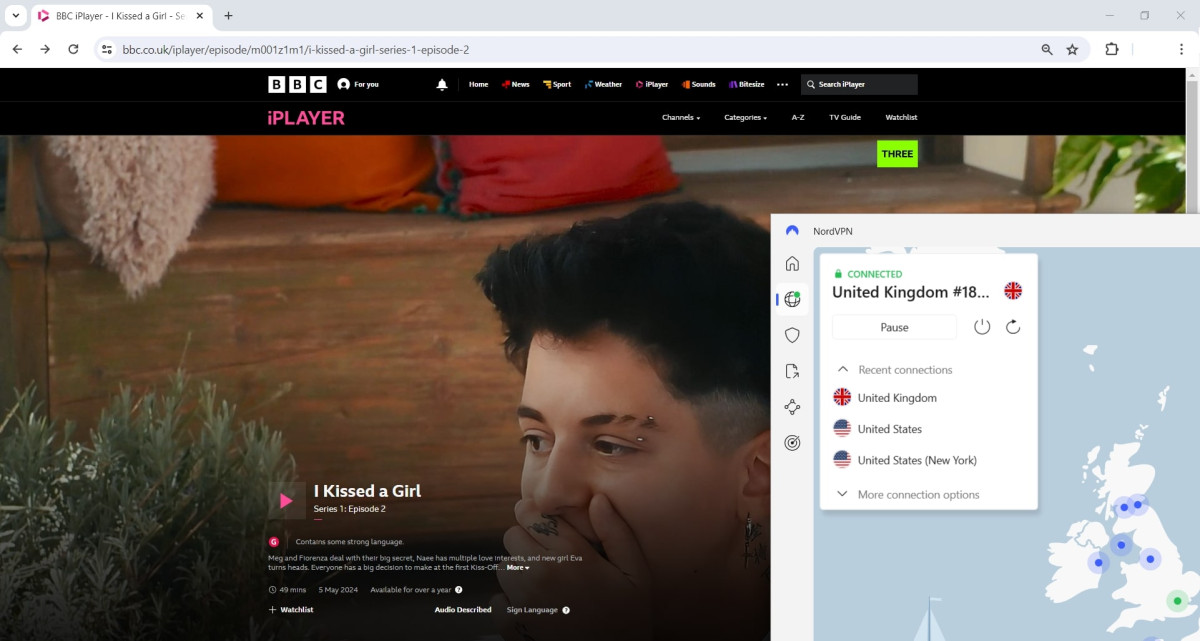 Watch I Kissed a Girl on BBC iPlayer with NordVPN