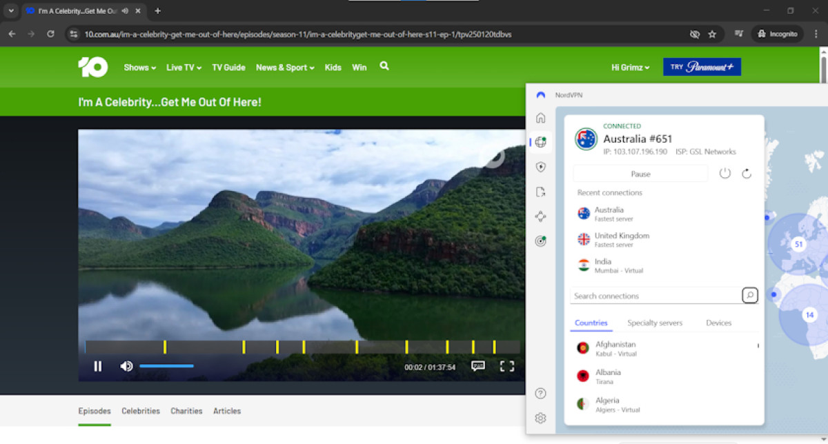Streaming ‘I’m a Celebrity' with NordVPN