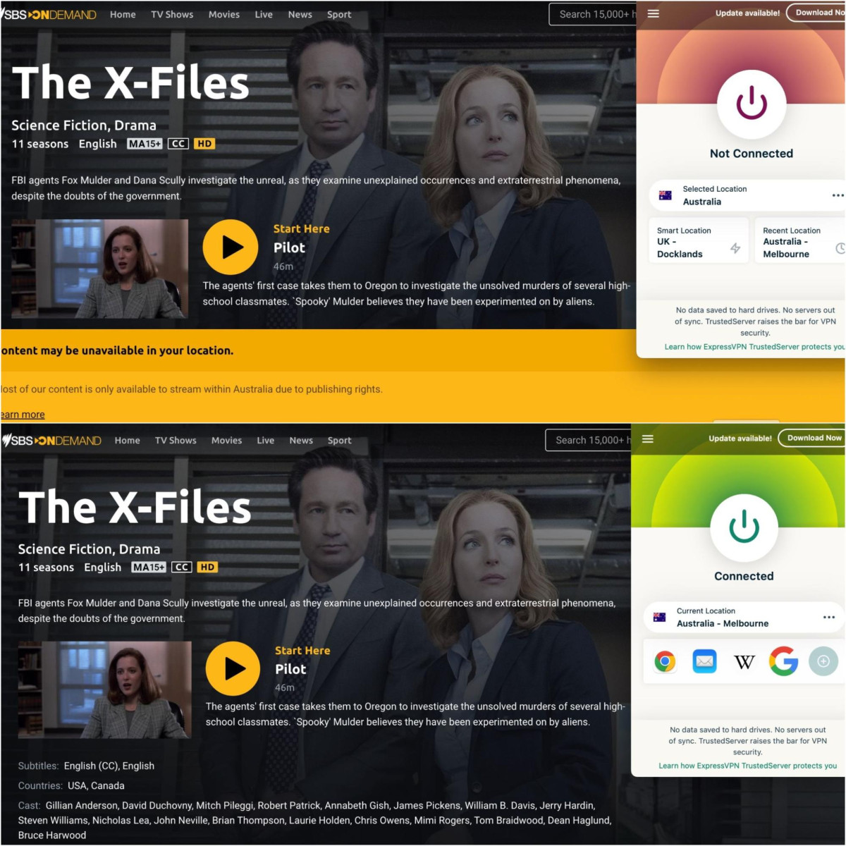 watch xfiles from anywhere with a vpn