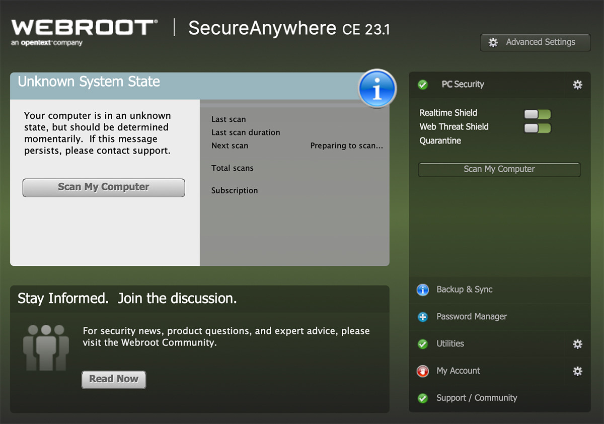 Webroot on Windows 11