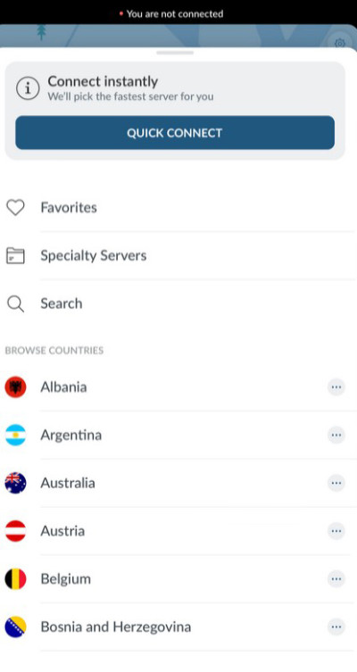 nordvpn on ios