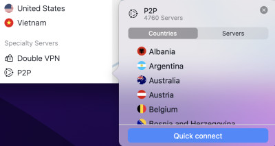 nordvpn p2p servers