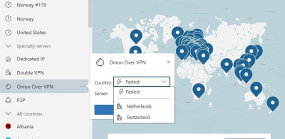 Onion over VPN feature on NordVPN