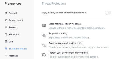 NordVPN threat protection