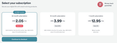 Surfshark pricing