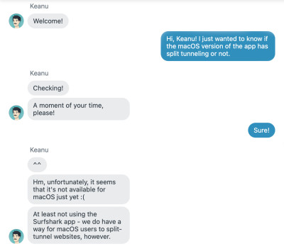 Surfsharks customer support