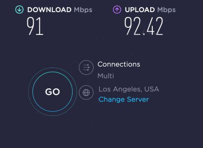 Surfshark speeds in US