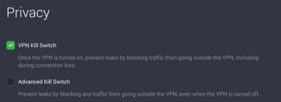 PIAs kill switch function