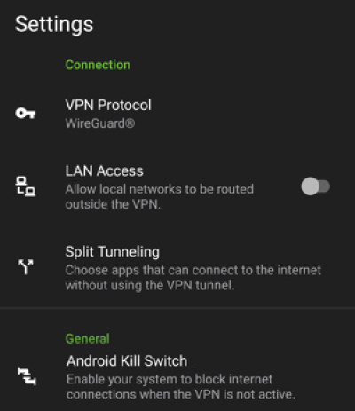 IPVanish kill switch on Adnroid