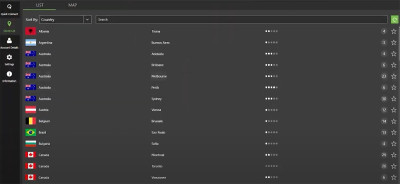 IPVanish list of servers