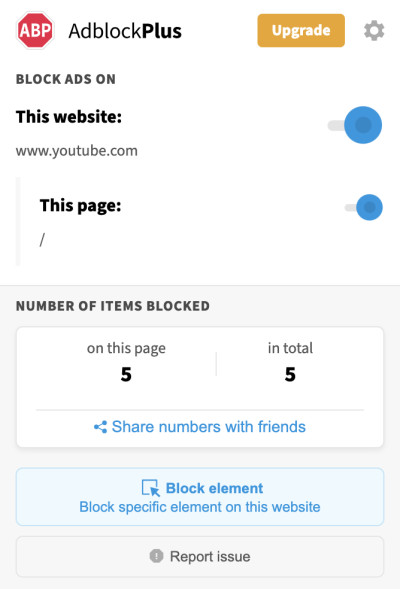Adblock plus free extension on google chrome