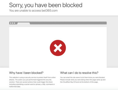 bet365 regional error message
