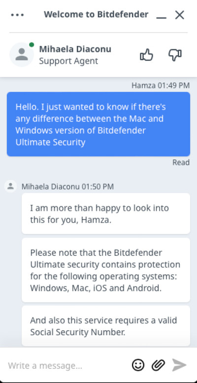 Bitdefender customer support