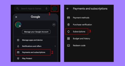 Cancel NordVPN on Google Play Store