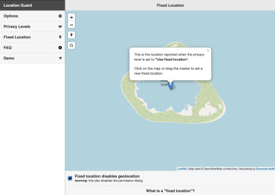 Changing location on Chrome with an extension