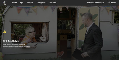 Channel 4 geo restriction error