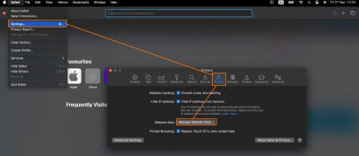Clear cache and cookies on Safari