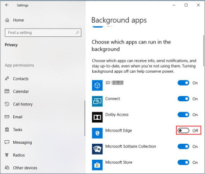 Close background apps