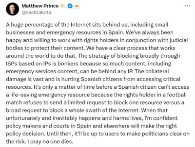 Cloudflare CEO X post