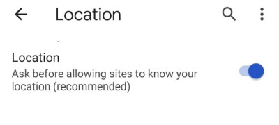 Disabling location on Chrome for Android