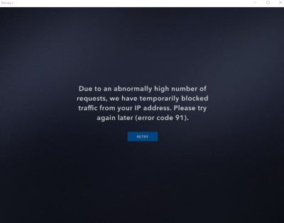 disney plus error message