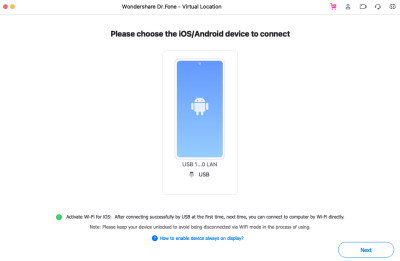 Drfone virtual location for iOS